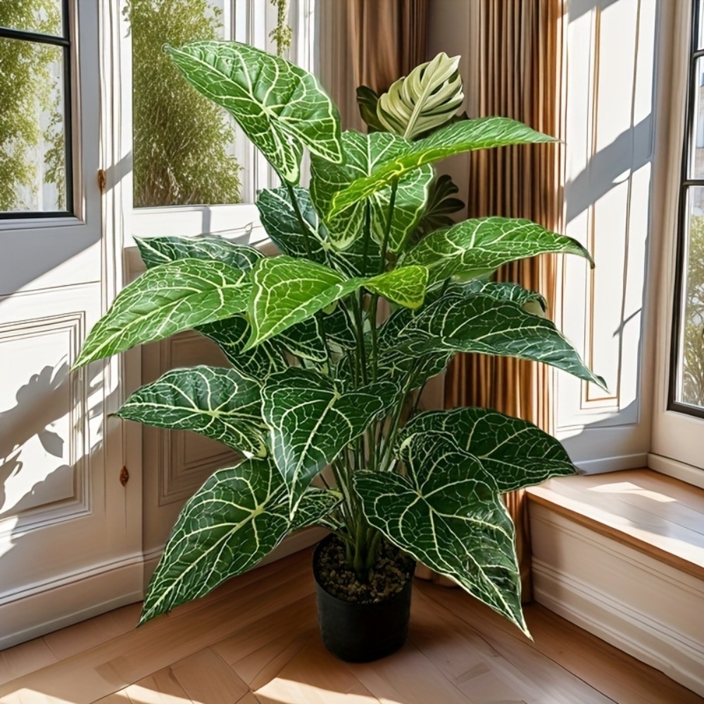 Monstera Adansonii - 1PC 24 Leaves Artificial Green Fairy