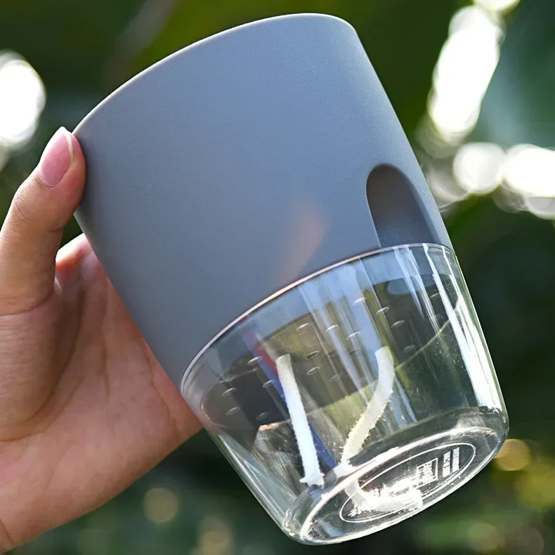 Transparent Double Layer Plast - đánh giá và giá Aloe Vera Pot