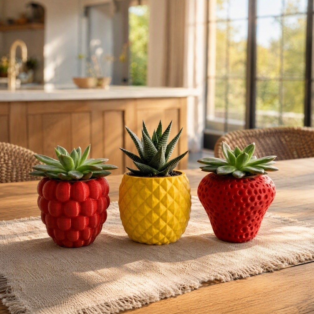 Plastic Fruit Flower Pot 3D Pr - đánh giá và giá Echeveria Succulent
