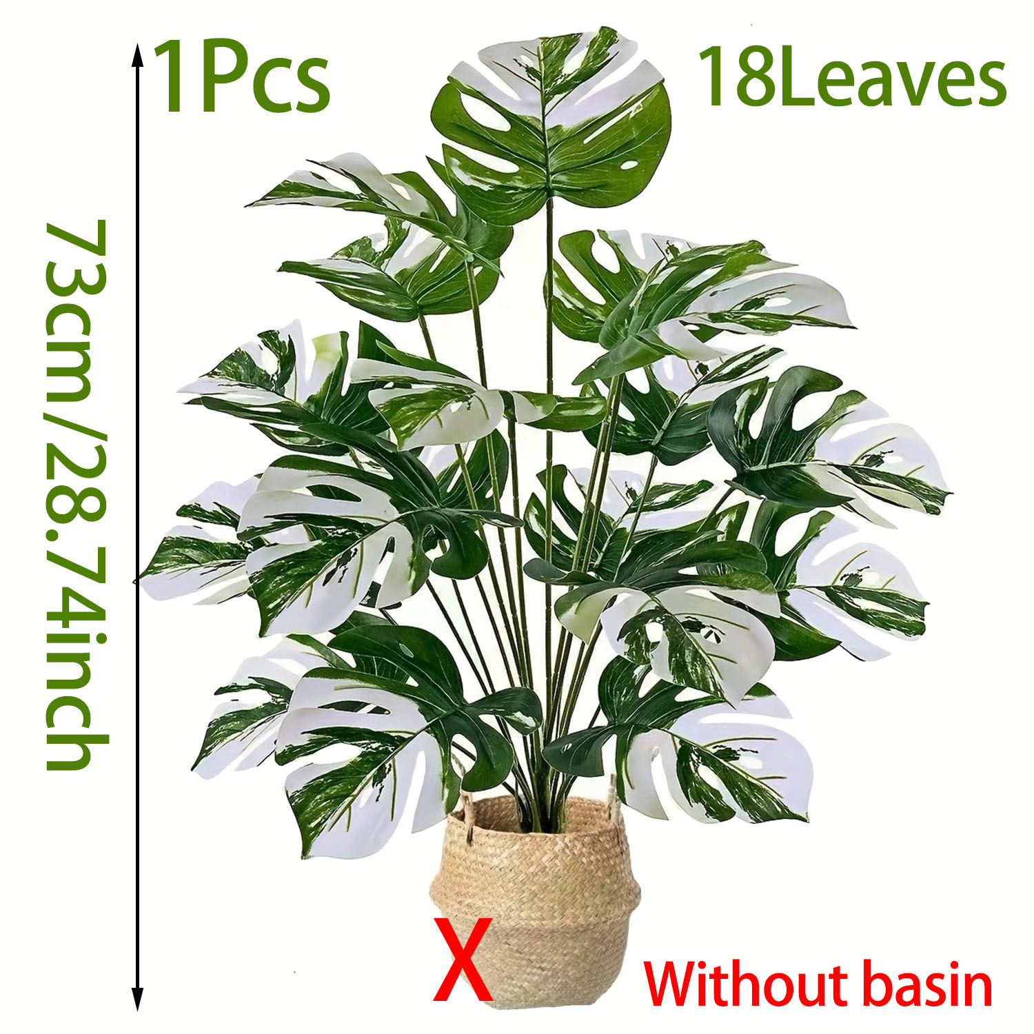 Realistic Artificial Monstera  - đánh giá và giá Monstera Adansonii